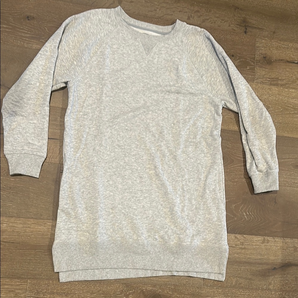 Aerie Gray Crewneck Sweater Dress with Relaxed Fit
